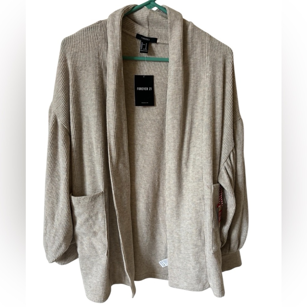 Forever 21 Cream Cardigan Sweater